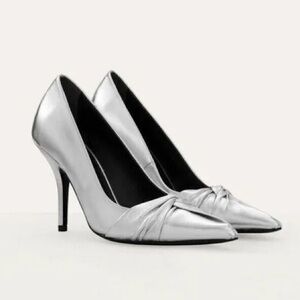 MAJE Silver Twist Pumps